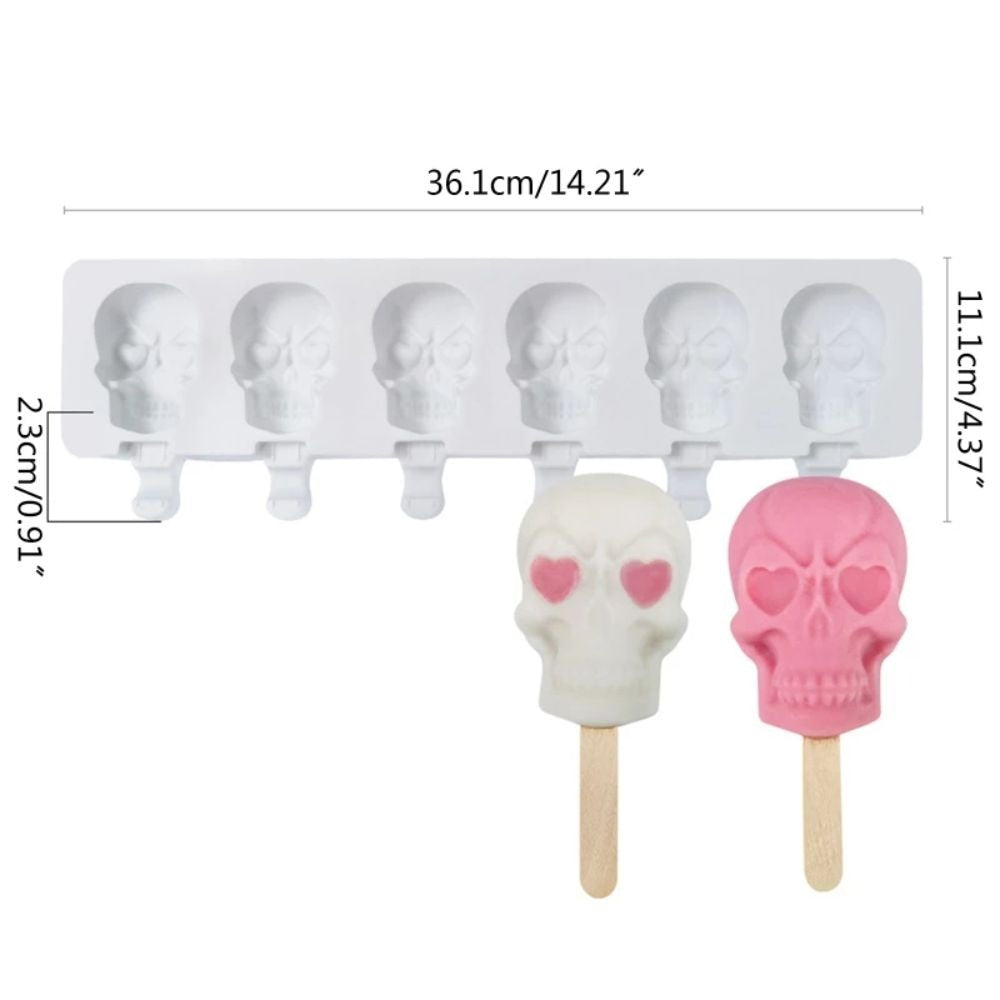Molde de silicona 3D, molde de calavera de Halloween, moldes de esqueleto divertidos para chocolate, pasteles, hornear, dulces y resina (bandeja Molde de silicona 3D, molde de calavera de Halloween, moldes de esqueleto divertidos para chocolate, pasteles, hornear, dulces y resina (bandeja