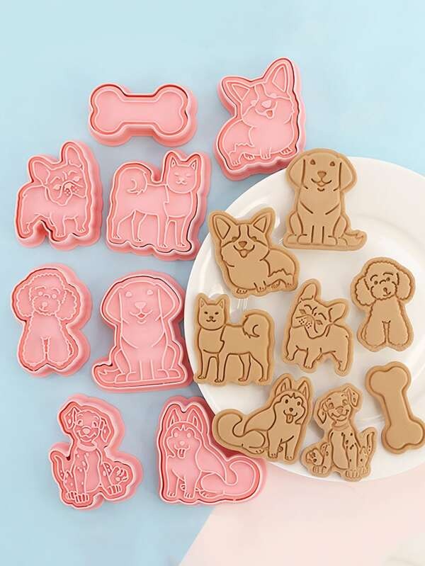 Set Cortadores y Marcadores Galletas Perros