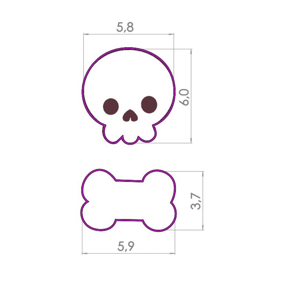 Set cortador Calavera y hueso