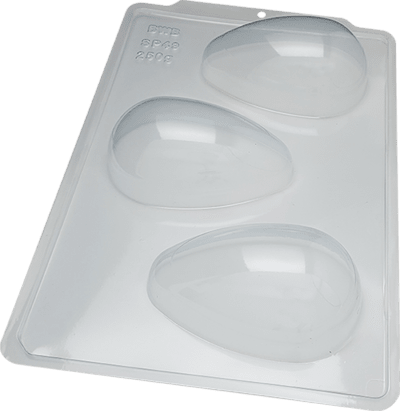 Molde Plastico Huevo Liso 250 Gr (3 capas)