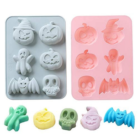 Molde Silicona Halloween Fantasma y Calabazas