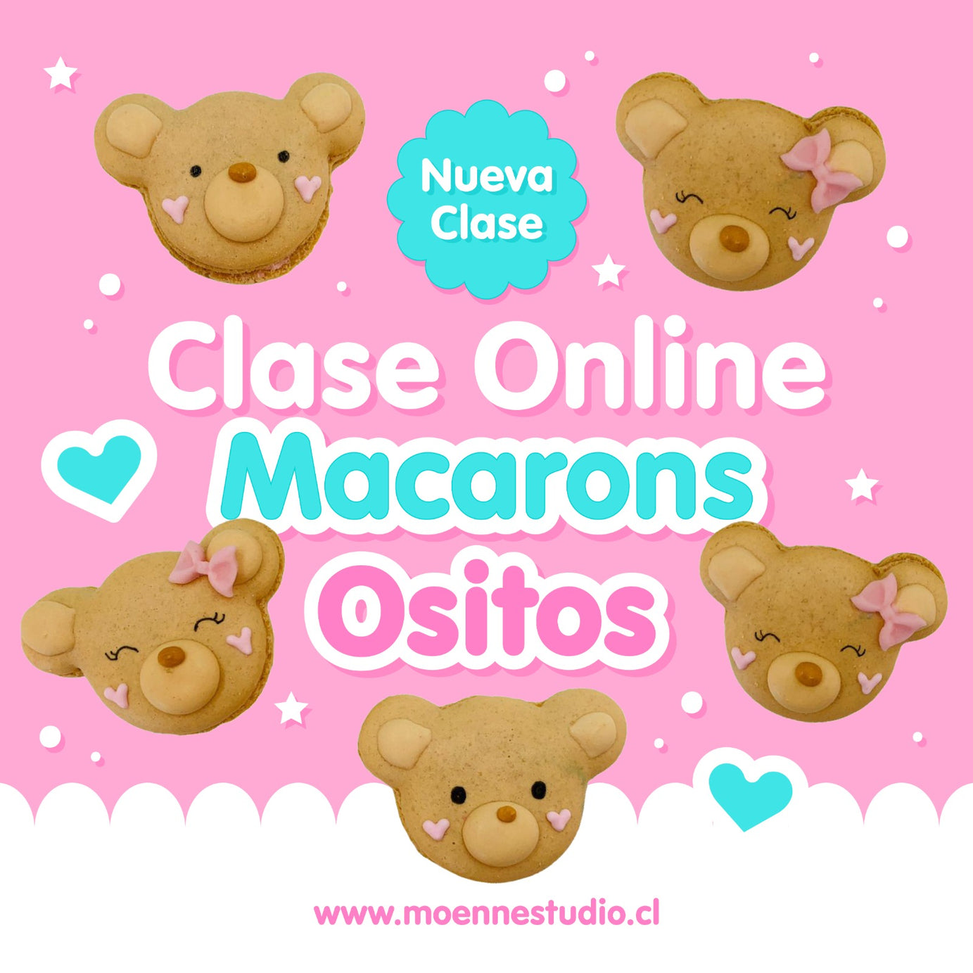 Clase Online Macarons Ositos