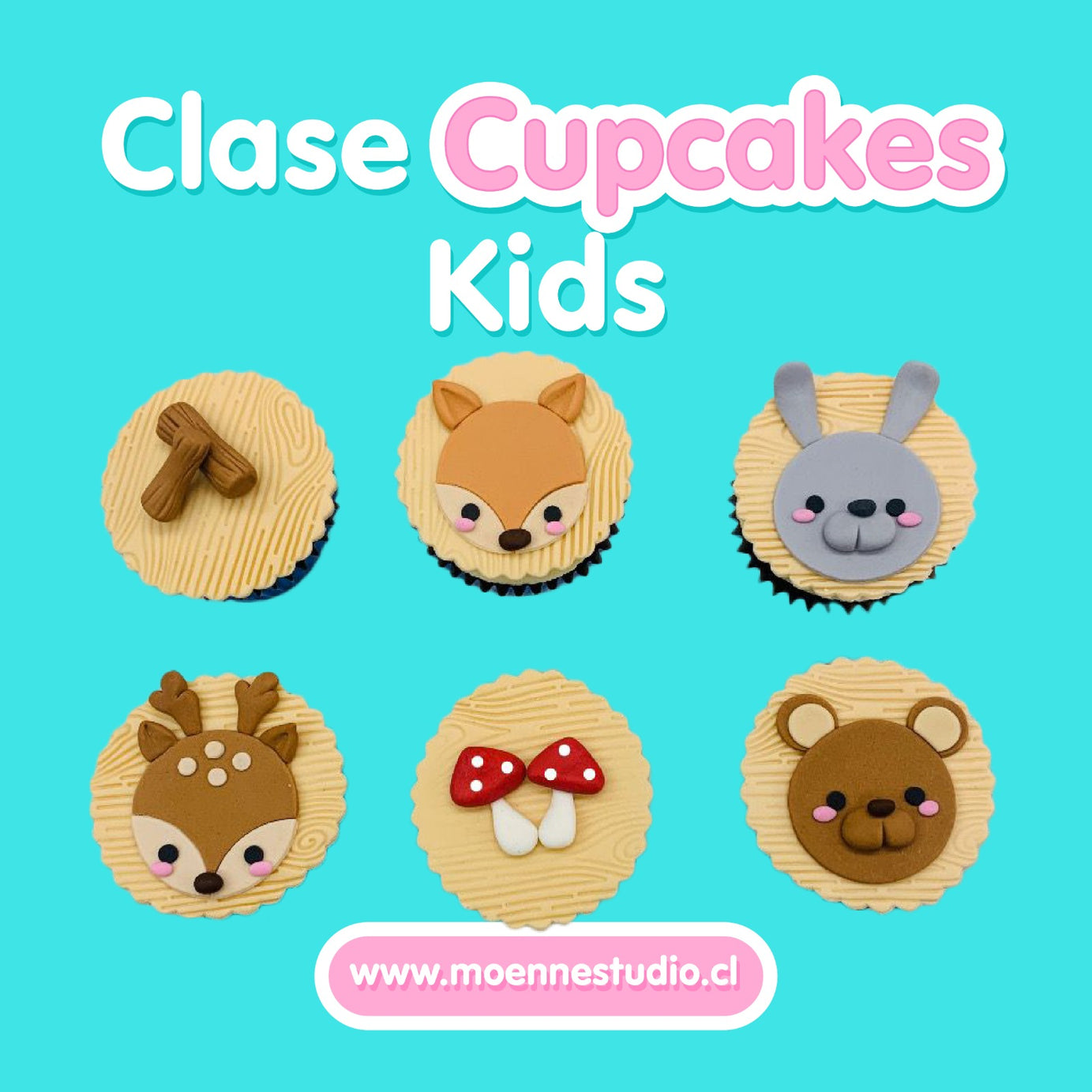 KIDS - Clase Cupcakes Animalitos del Bosque - Miercoles 26 Febrero