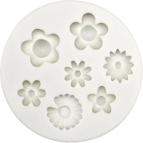 Molde silicona 7 flores