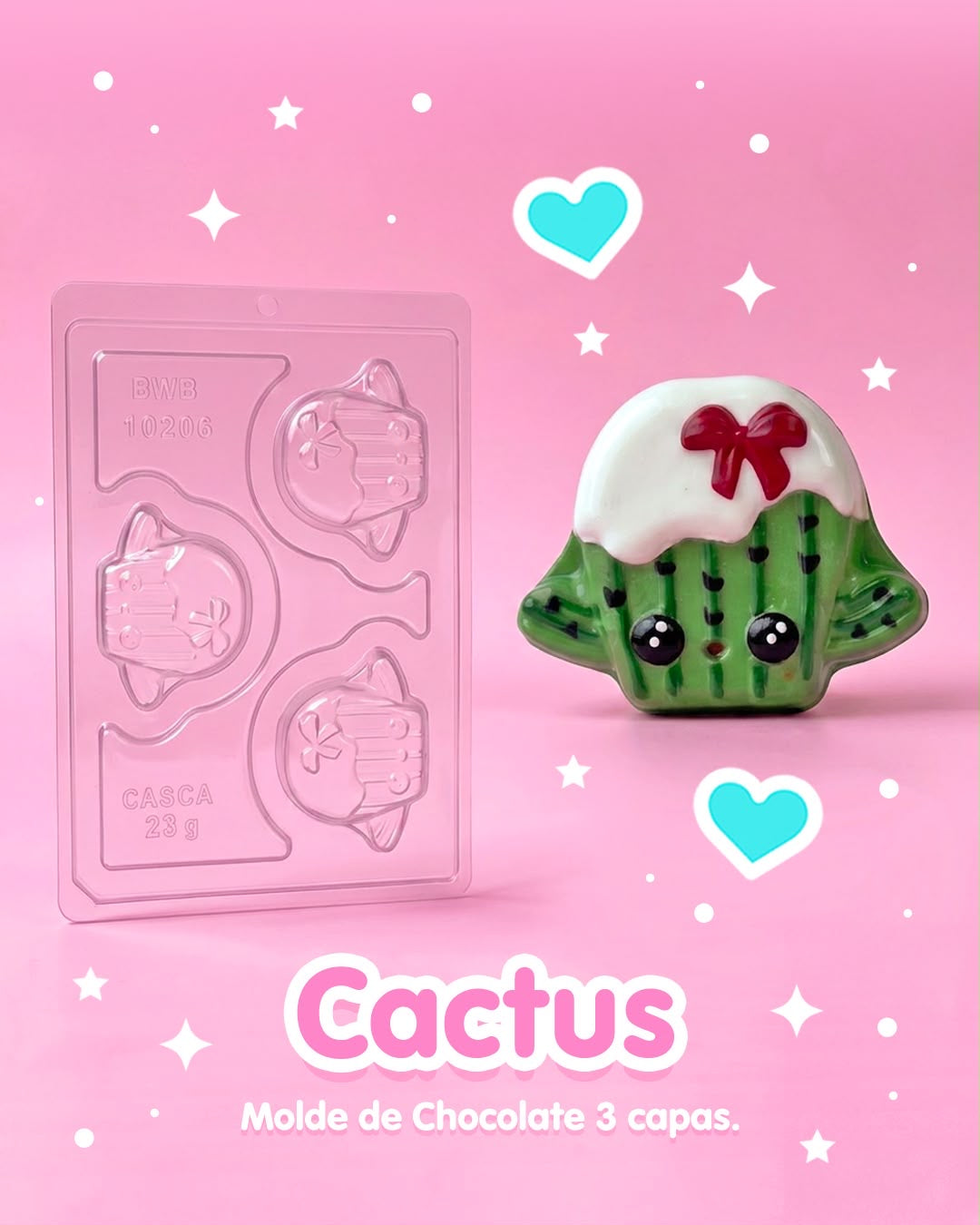 Molde Plastico  Cactus ( 3 Capas )