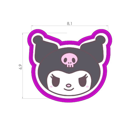 Cortador Cara kuromi - Sanrio