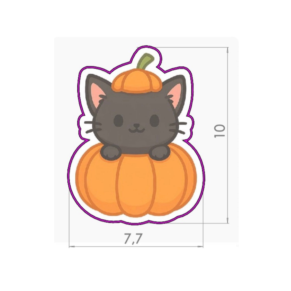 Cortador Gato Calabaza - Halloween