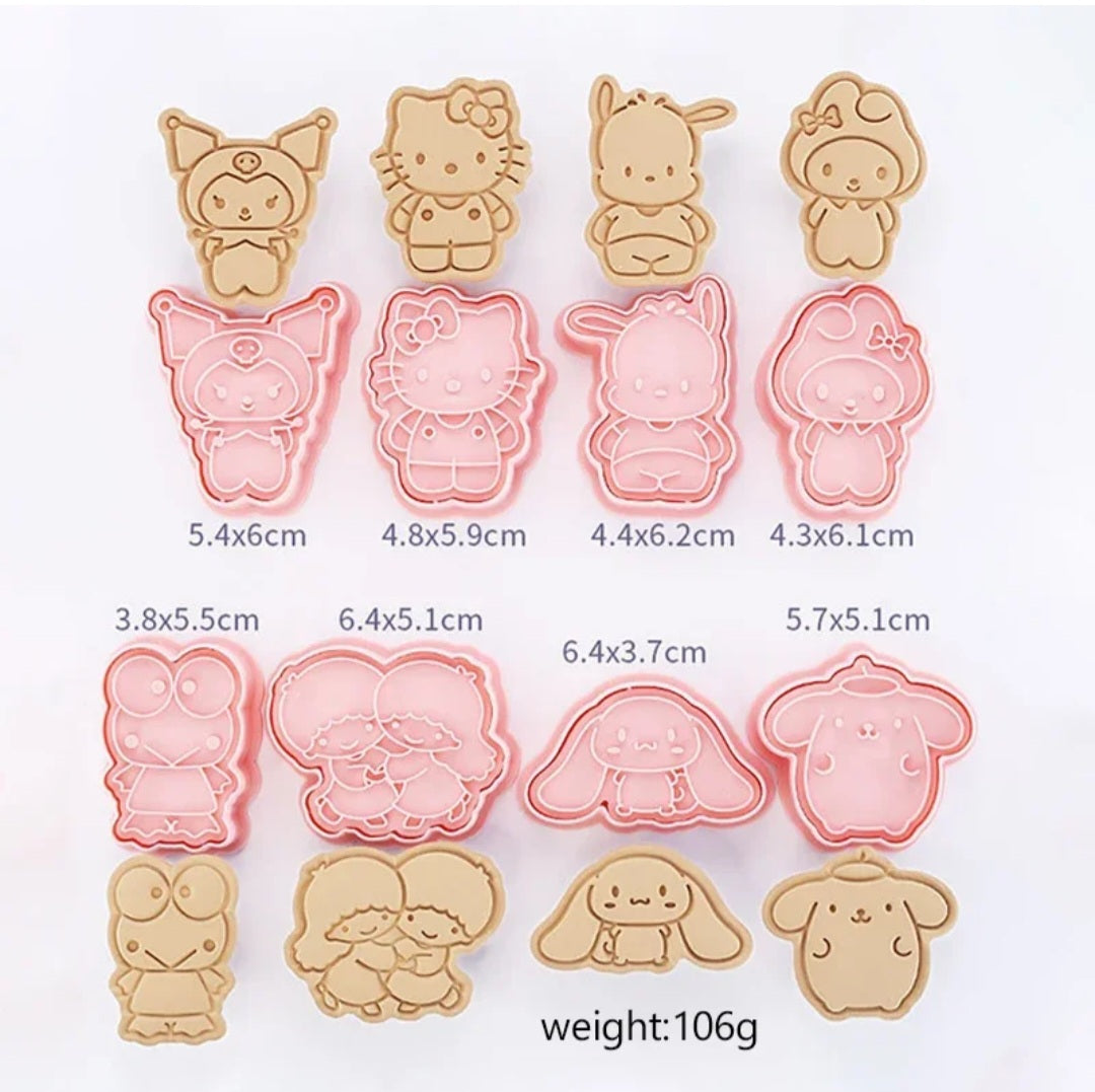 Set Cortadores con stamp Sanrio