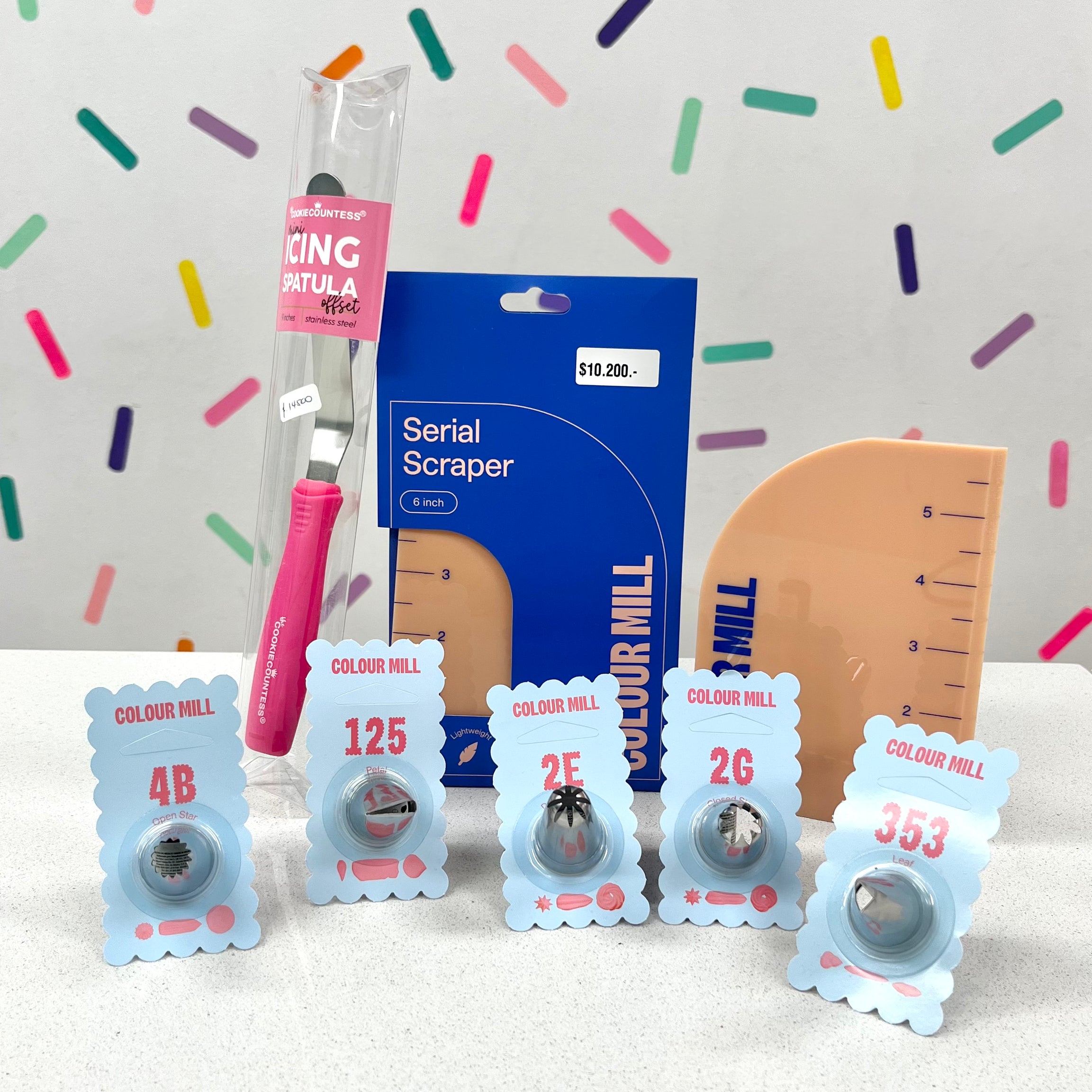 Kit 4: Sorprende con tus Tortas: Scraper, boquillas y espátula