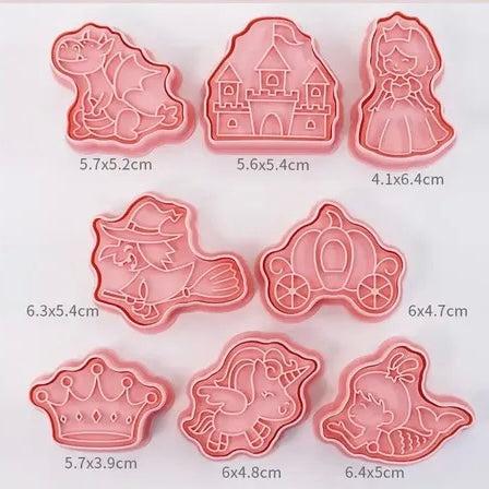 Set Cortadores con stamp Princesa
