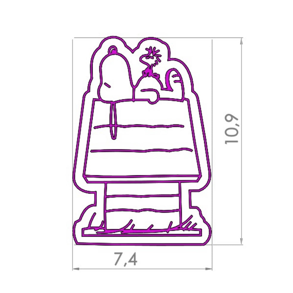Cortador y Stamp Snoopy - Casita