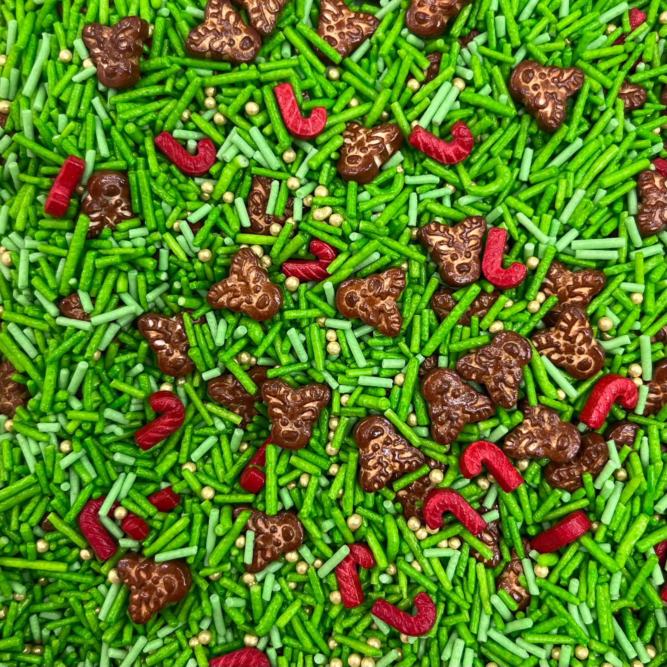 Sprinkles renos y bastonsitos rojos 100gr - Navidad