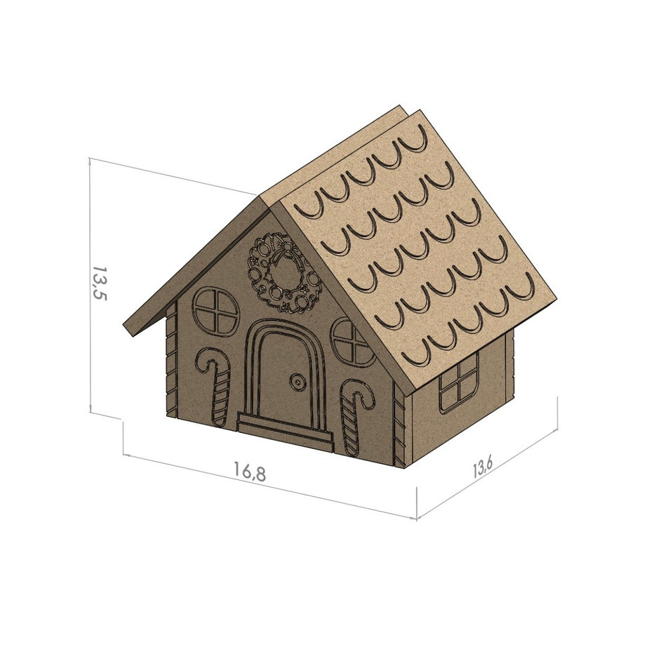 Cortador y Stamp Casita de Navidad