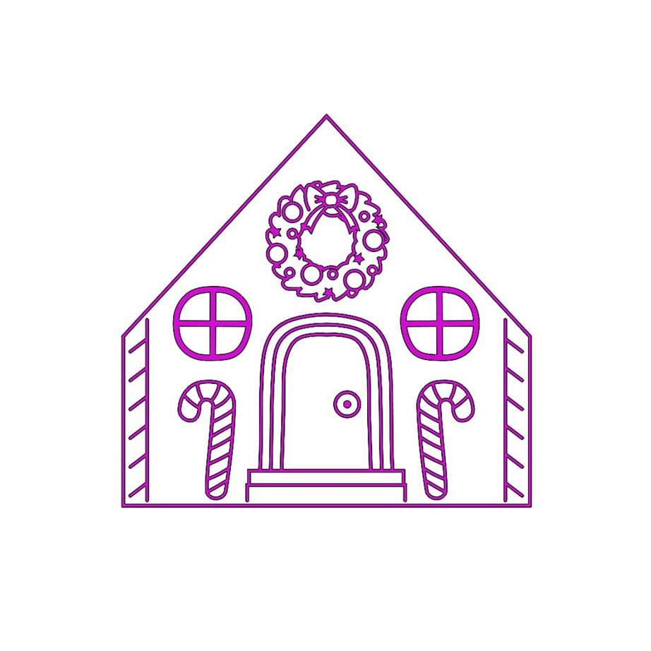 Cortador y Stamp Casita de Navidad