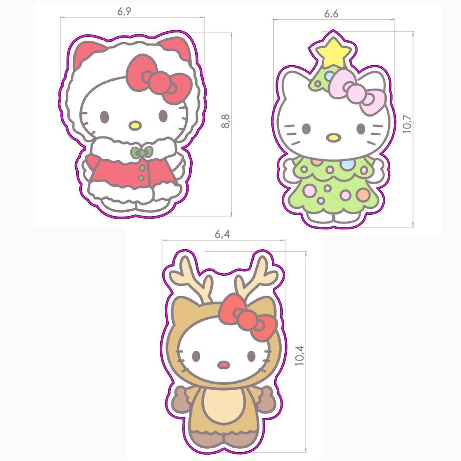 Set Cortador Hello Kitty - Navidad