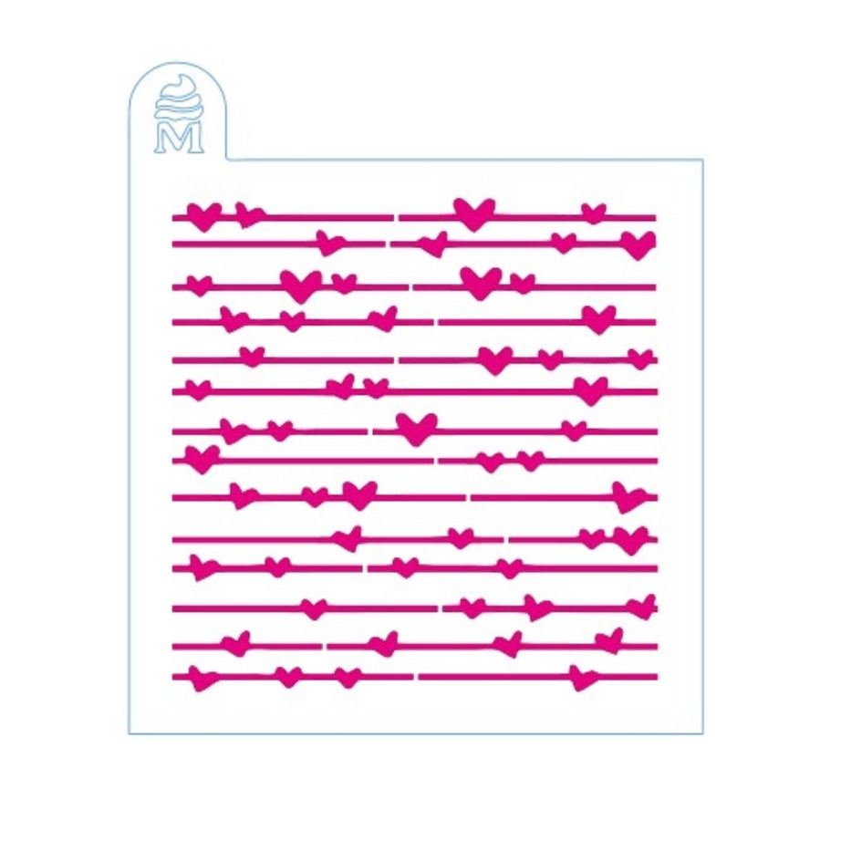Stencil Corazon Lineal