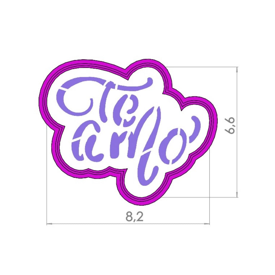 Set Stencil y Cortador Te Amo