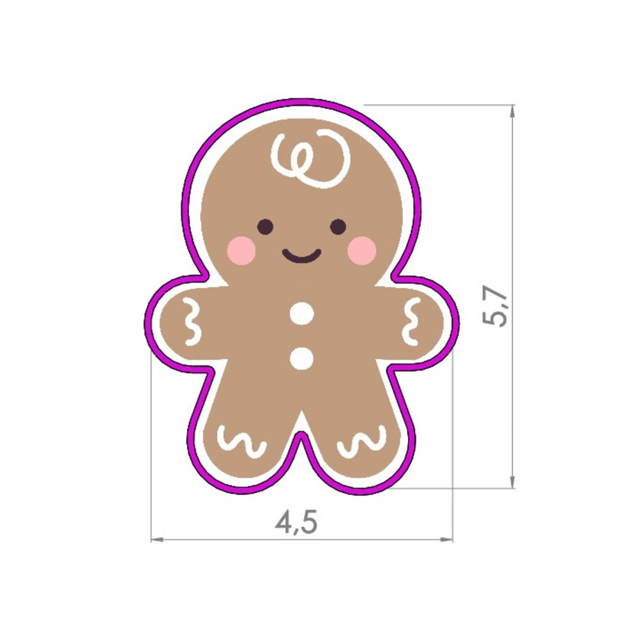 Cortador  Mini Muñeco de Jengibre 5 cm - Navidad