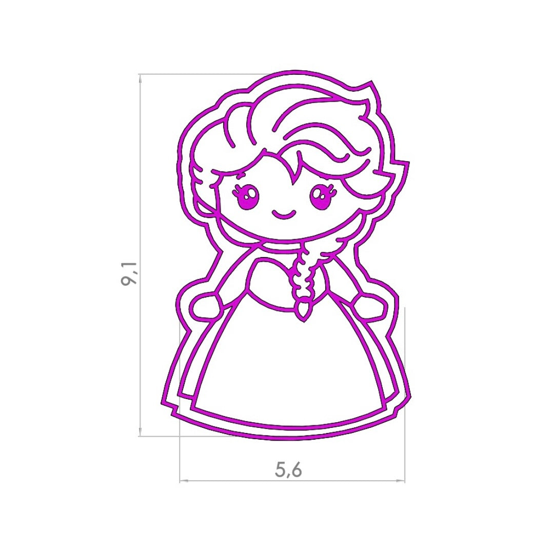 Cortador y Stamp Elsa Frozen – moennestudio