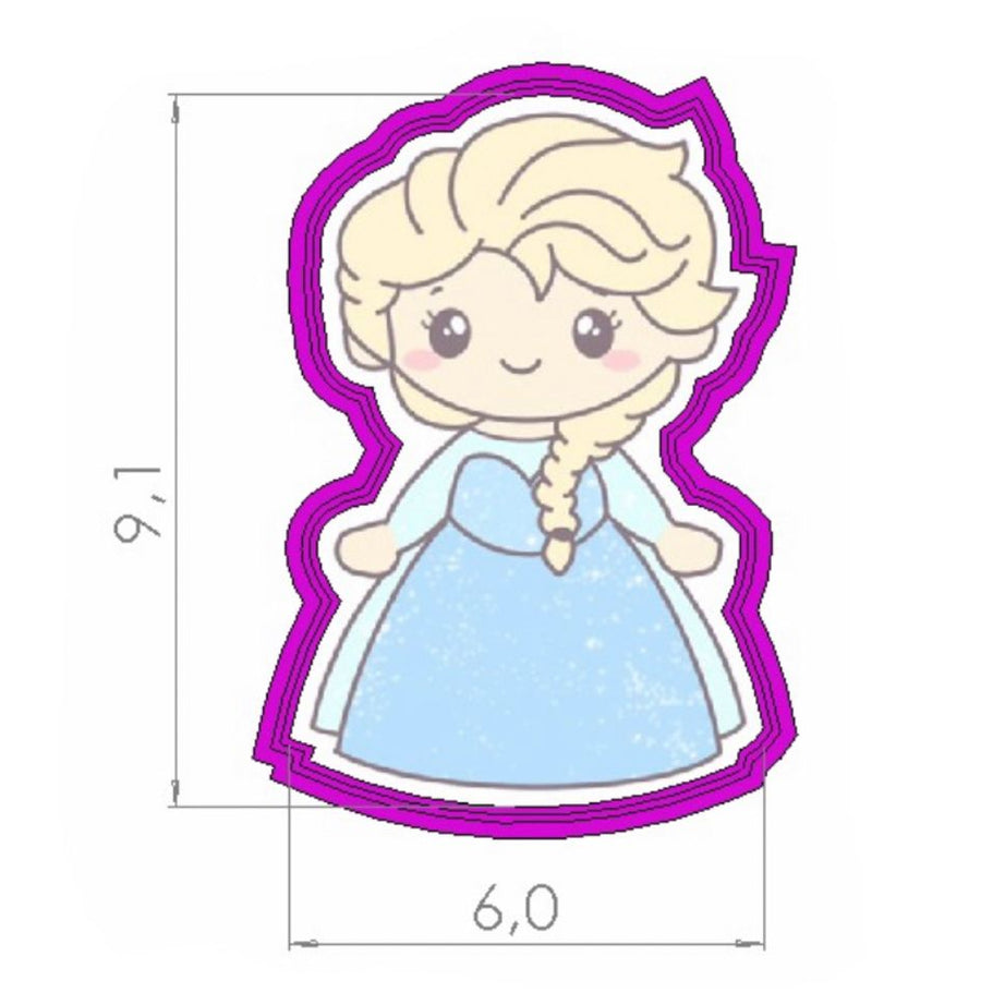 Cortador Princesa Elsa frozen