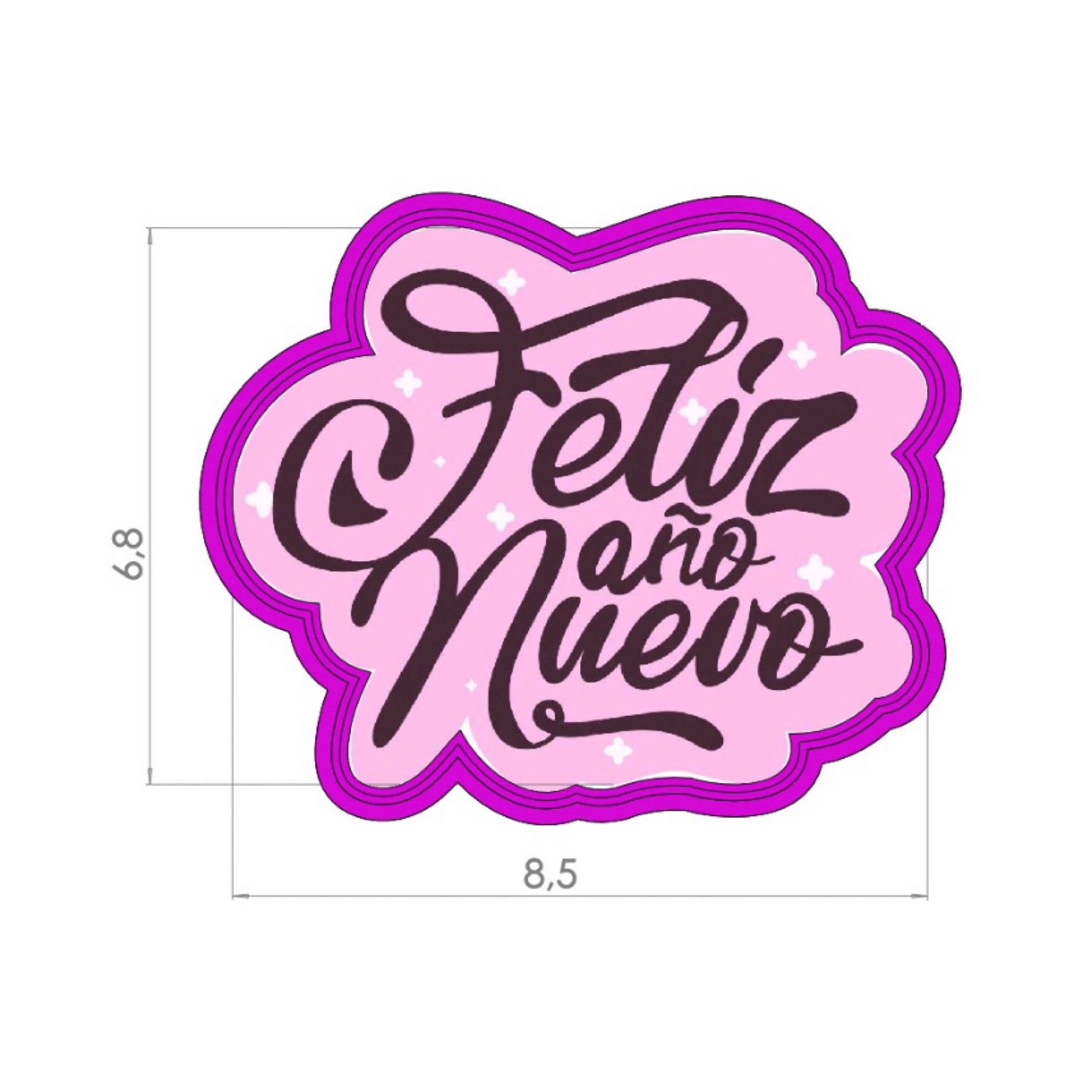 Set Stencil y Cortador Feliz Año Nuevo