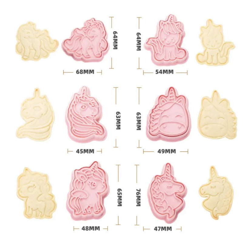 Set Cortadores y Marcadores Unicornio