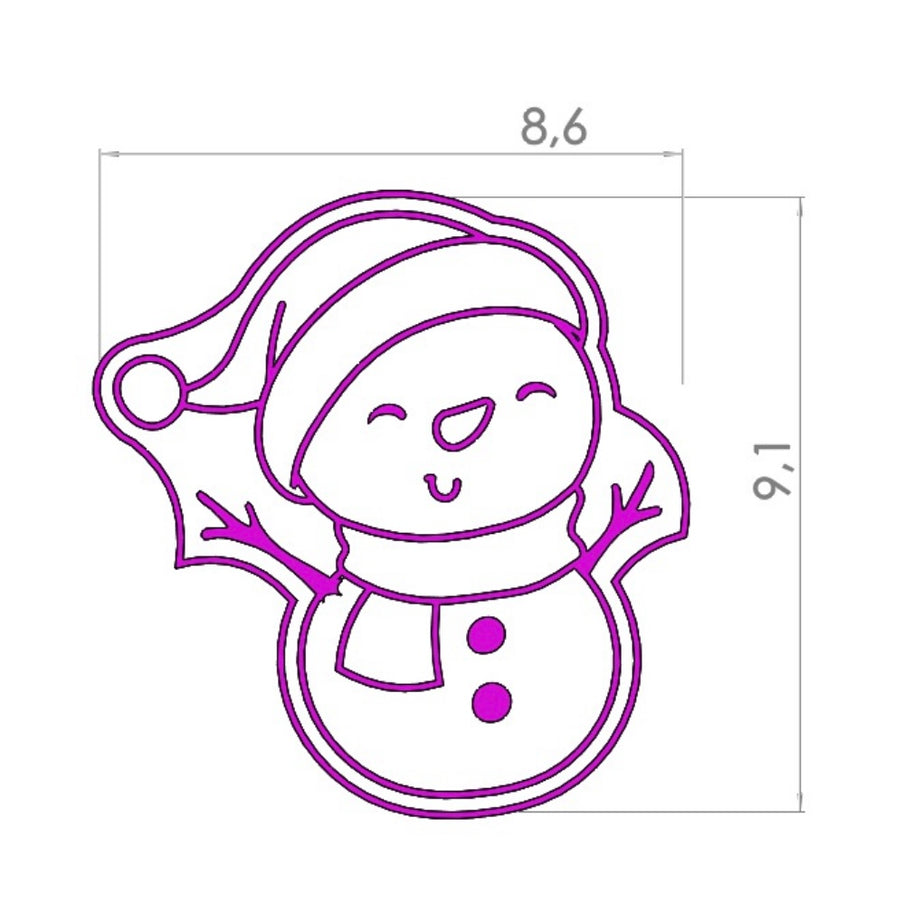 cortador y stamp Mono Nieve - Navidad