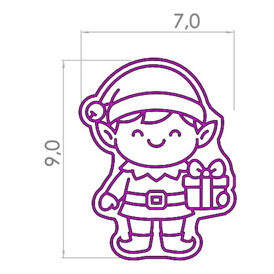 cortador y stamp Duende Cuerpo Completo - Navidad
