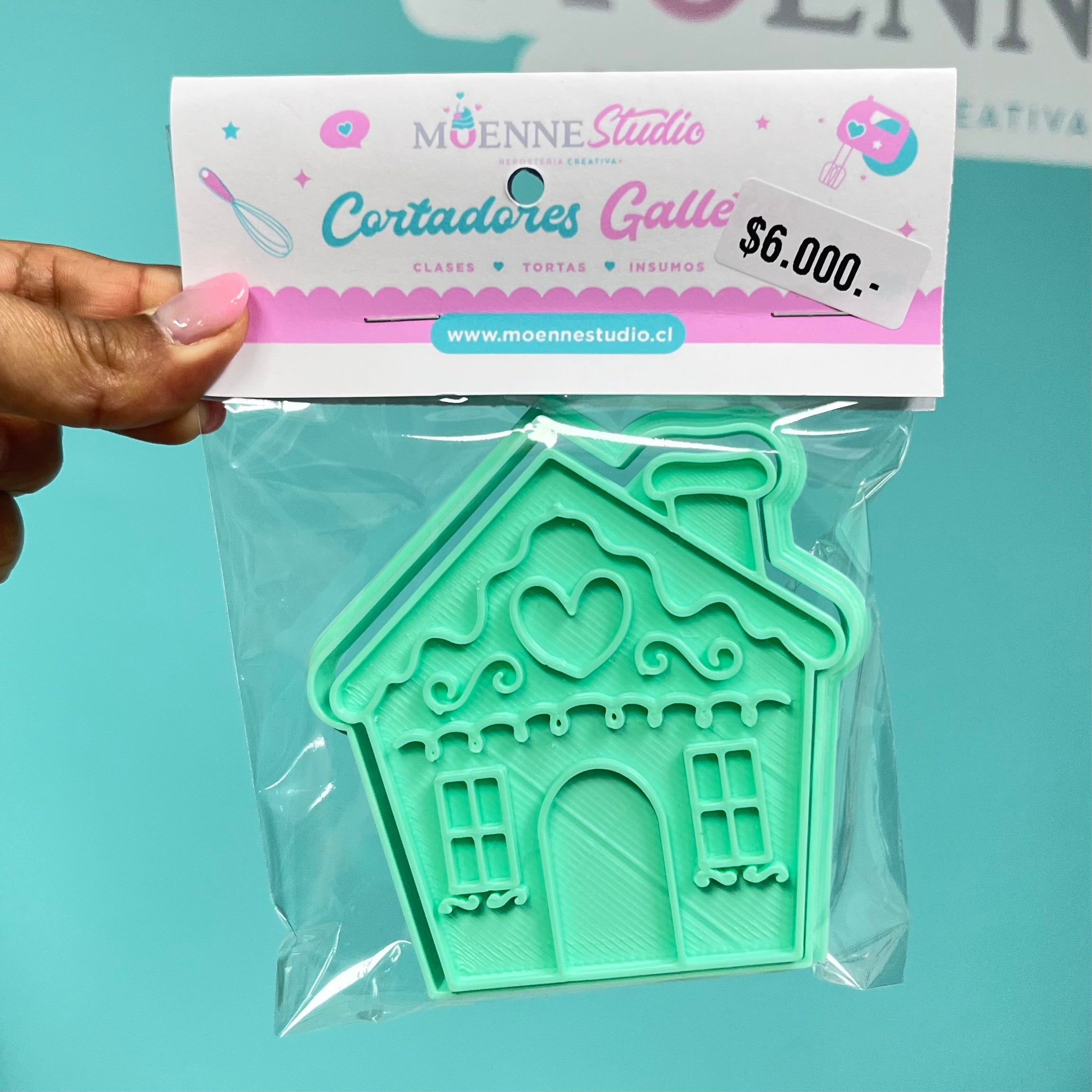 cortador y stamp Casita de Navidad