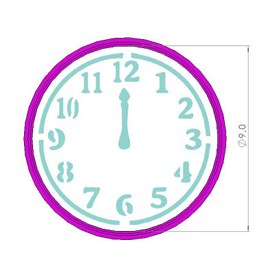 Set cortador y stencil reloj