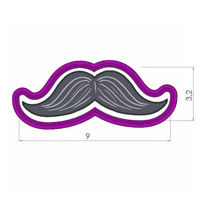 Set Cortador Sombrero, Bigote y Corbatin