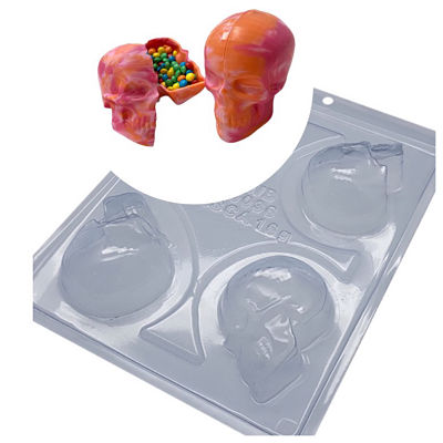 Molde Plastico Calavera Mediano Halloween (3 capas)