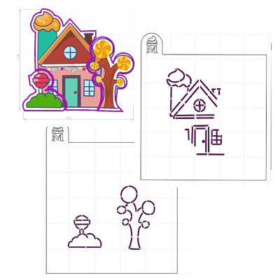 Set Stencil y Cortador Sweet House