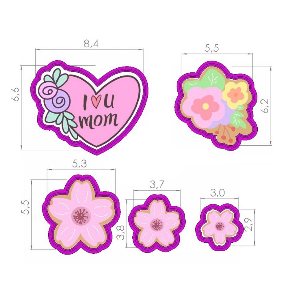 Set cortador corona Dia de la Madre