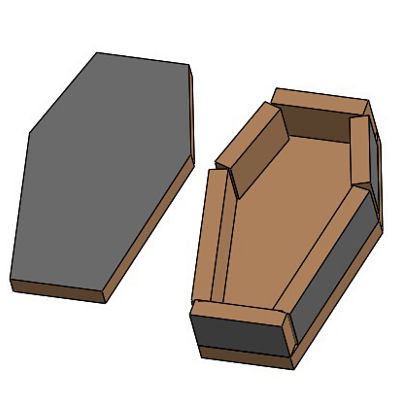 Set cortador Ataud 3D - Halloween