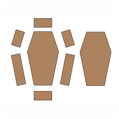 Set cortador Ataud 3D - Halloween