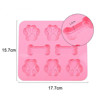 Molde Silicona Hueso y Huellas