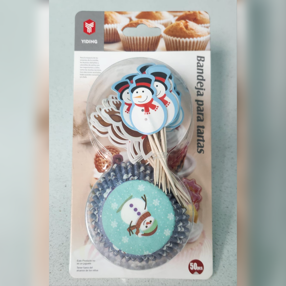 Capsulas para Cupcakes y Toppers - Navidad