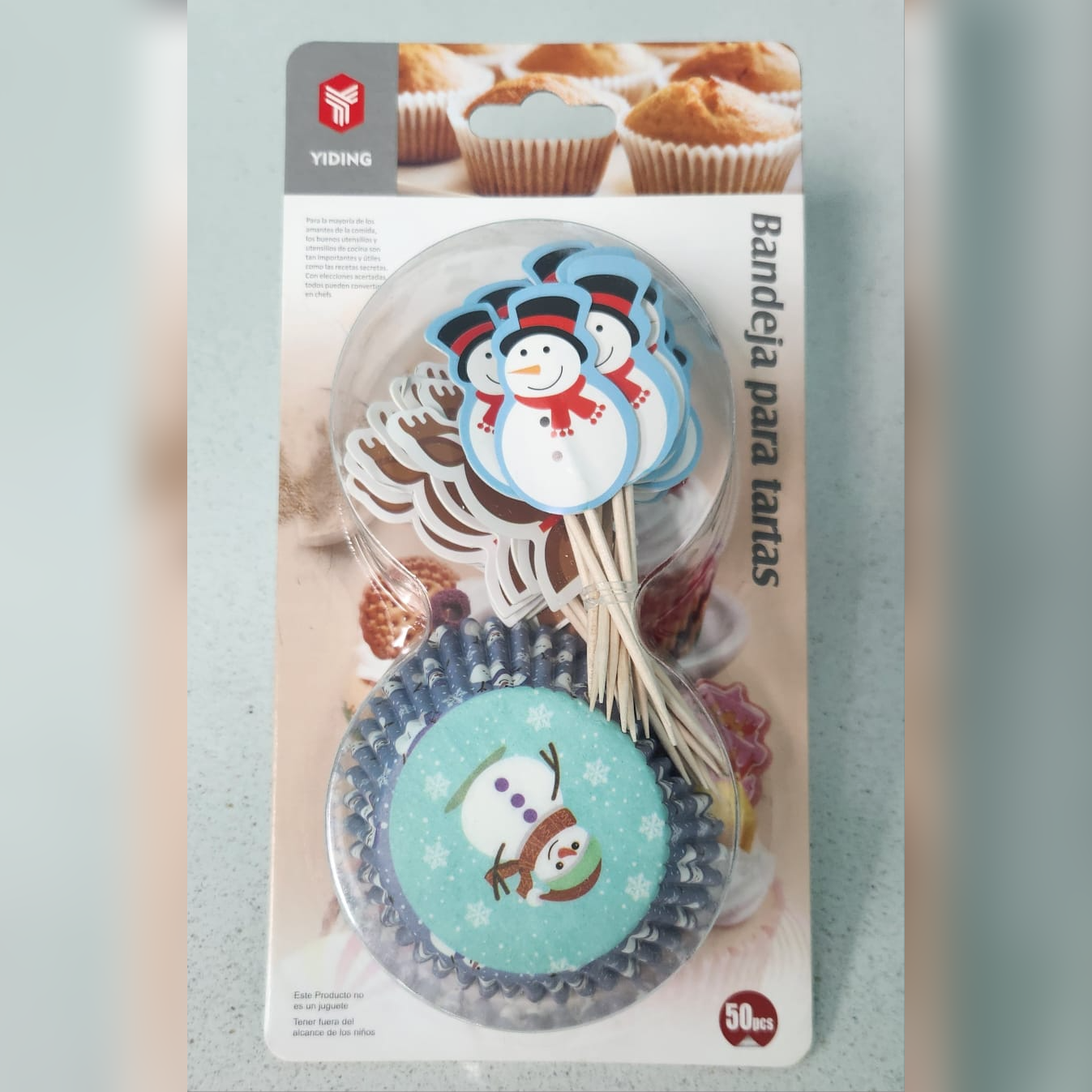 Capsulas para Cupcakes y Toppers - Navidad