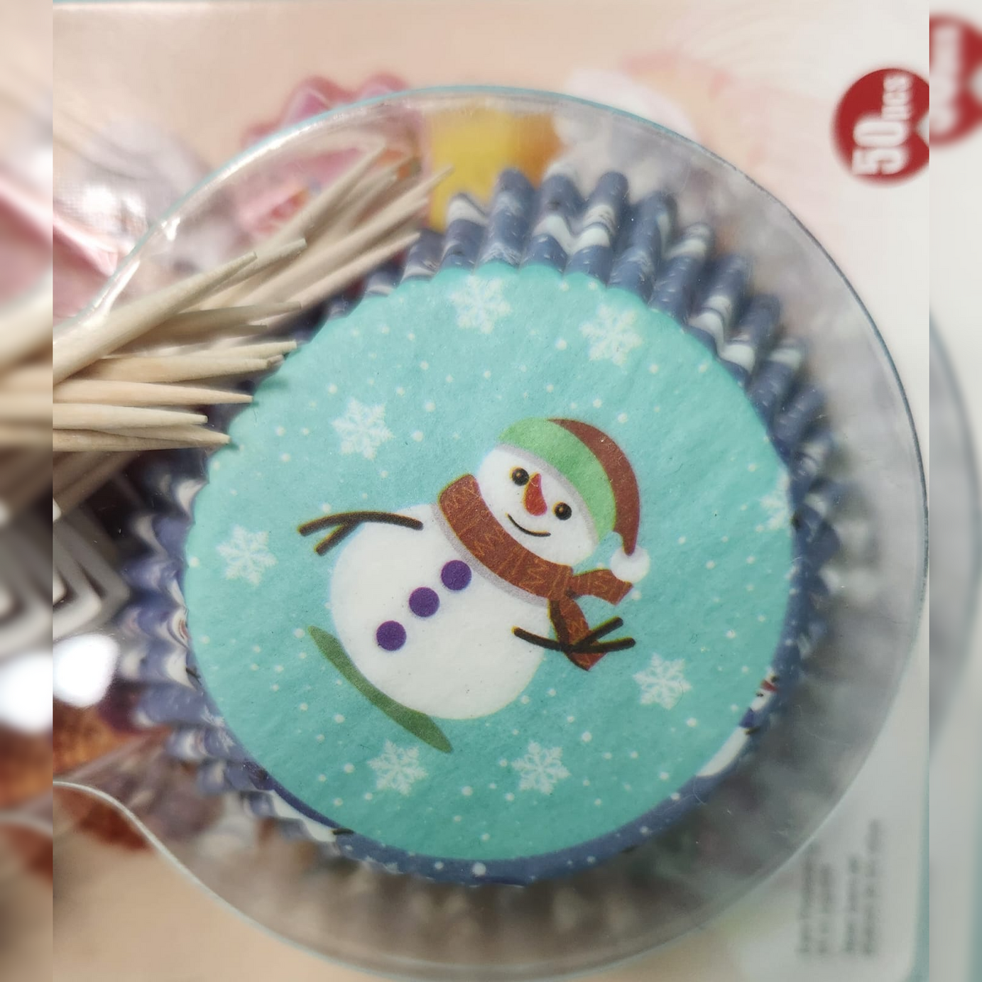 Capsulas para Cupcakes y Toppers - Navidad