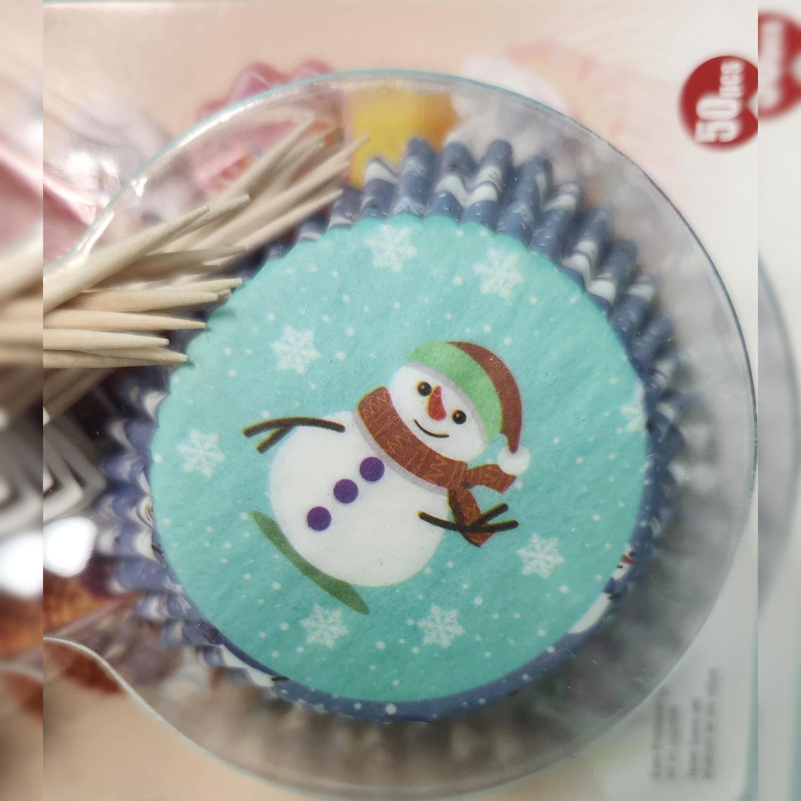 Capsulas para Cupcakes y Toppers - Navidad