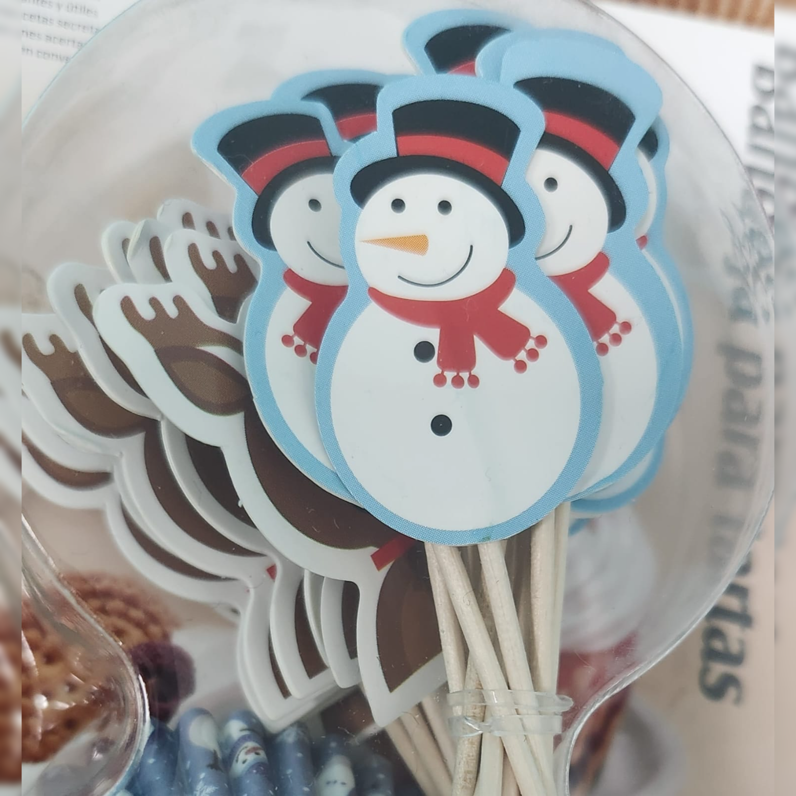 Capsulas para Cupcakes y Toppers - Navidad