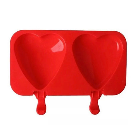 Molde paletas corazones - silicona - 9cm