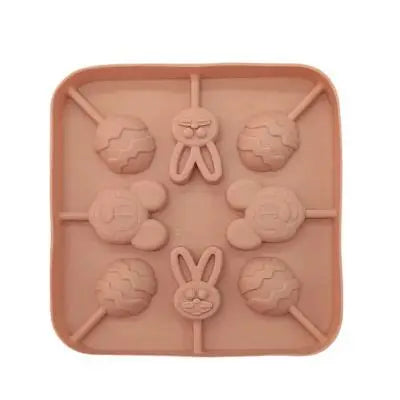 Molde de silicona Lollipop Mickey conejo y huevo