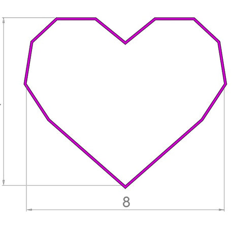 Cortador corazon diamante Mediano