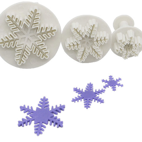 set Cortador con expulsador Copos de Nieves Froozen - Navidad