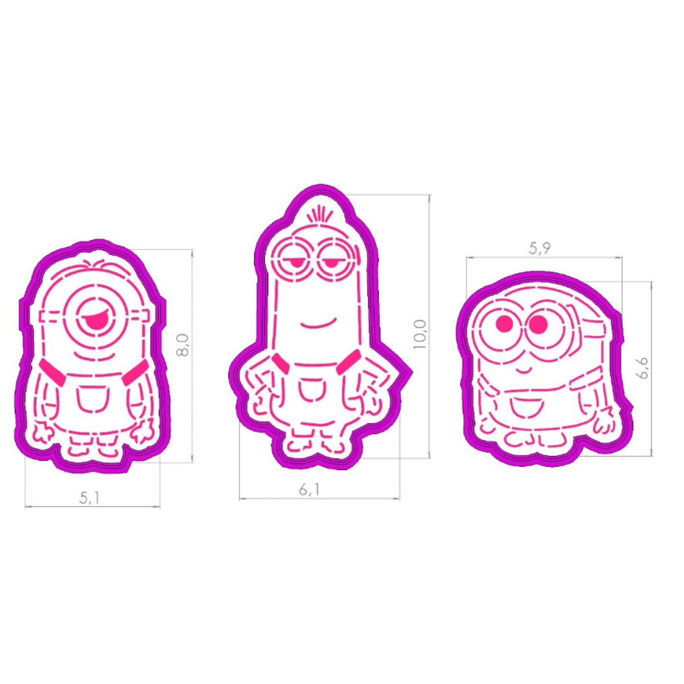 Set Cortador y Stencil 3 Minions