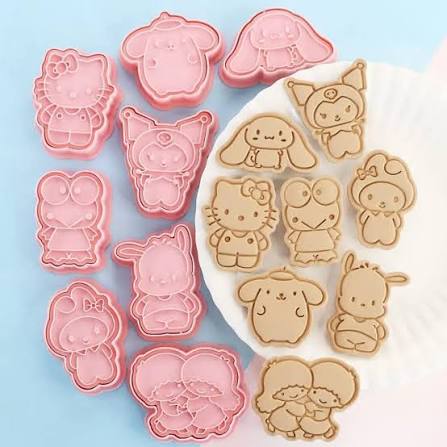 Set Cortadores con stamp Sanrio