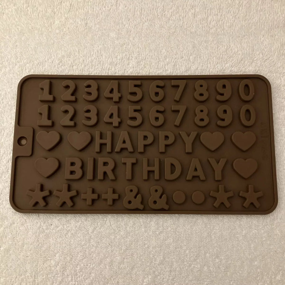 Molde Silicona Happy Birthday y numeros