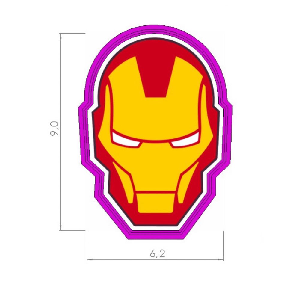 Cortador Iron Man Rostro - Superheroe